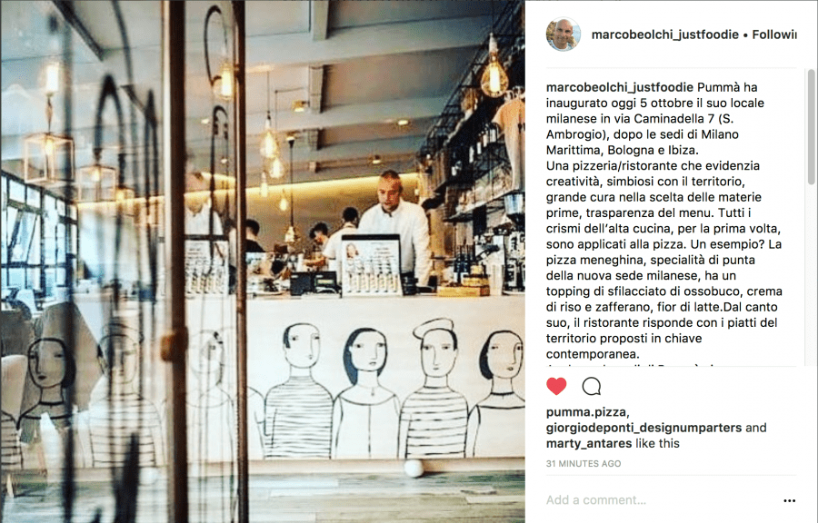 da Instagram, apertura Pummà Milano (marcobeolchi_justfoodie)